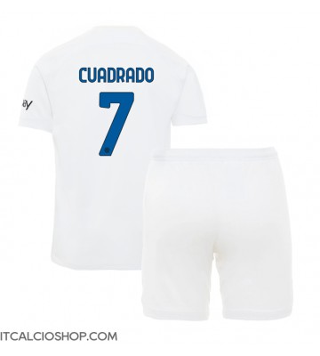 Inter Milan Juan Cuadrado #7 Seconda Maglia Bambino 2023-24 Manica Corta (+ Pantaloni corti)